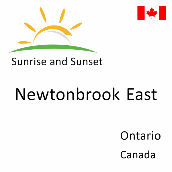 Sunrise and sunset times for Newtonbrook East, Ontario, Canada