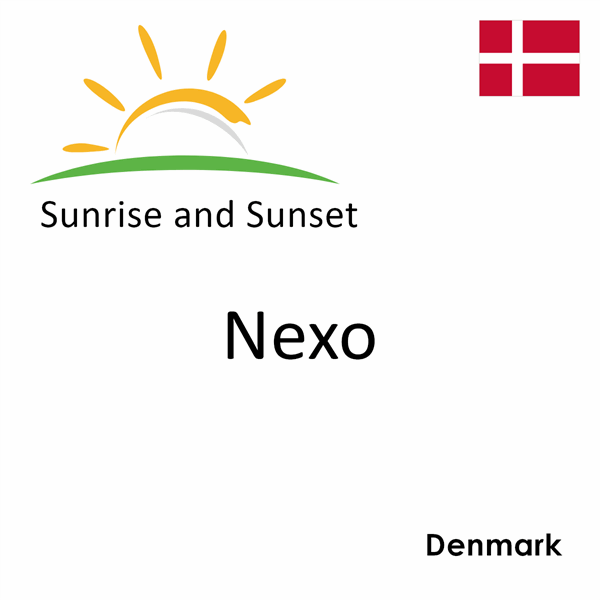 Sunrise and sunset times for Nexo, Denmark