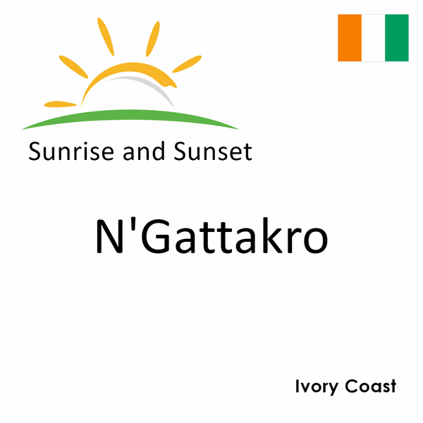 Sunrise and sunset times for N'Gattakro, Ivory Coast