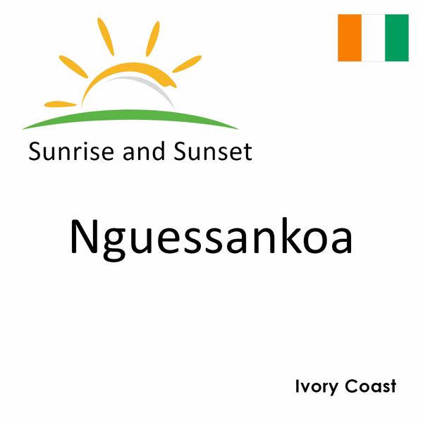 Sunrise and sunset times for Nguessankoa, Ivory Coast