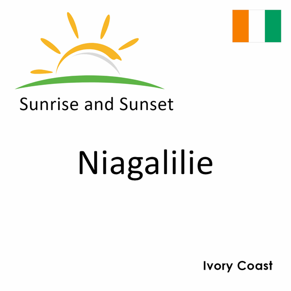 Sunrise and sunset times for Niagalilie, Ivory Coast