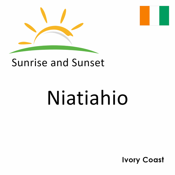 Sunrise and sunset times for Niatiahio, Ivory Coast