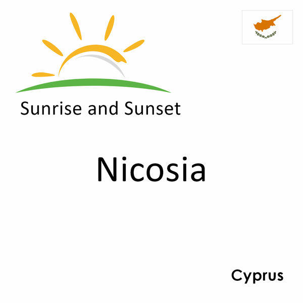 Sunrise and sunset times for Nicosia, Cyprus