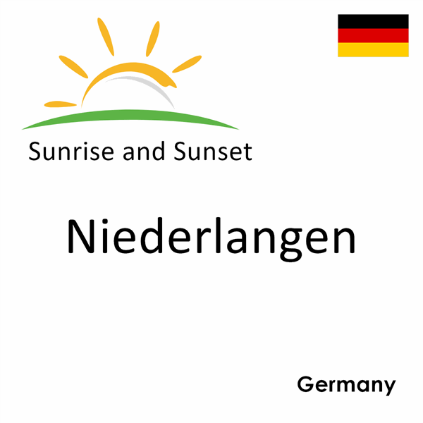 Sunrise and sunset times for Niederlangen, Germany