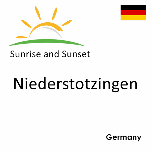 Sunrise and sunset times for Niederstotzingen, Germany