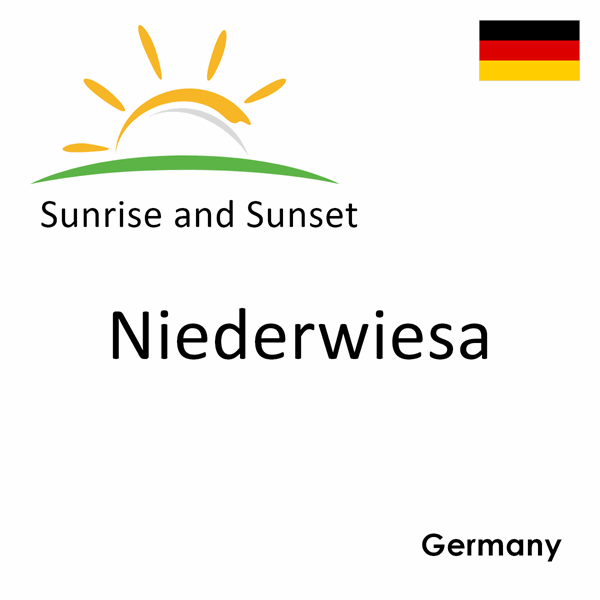 Sunrise and sunset times for Niederwiesa, Germany