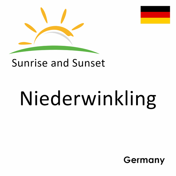 Sunrise and sunset times for Niederwinkling, Germany