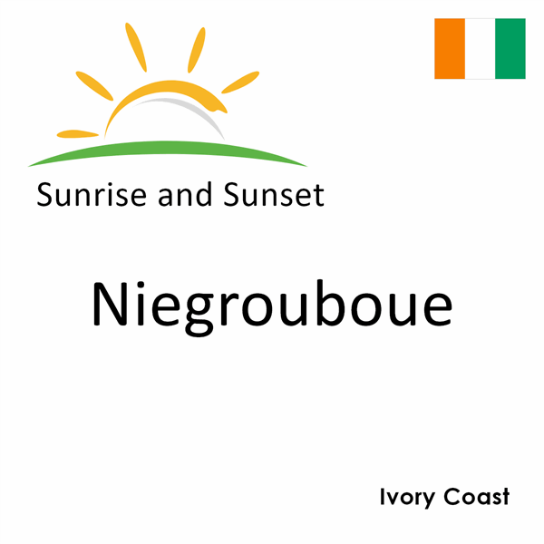 Sunrise and sunset times for Niegrouboue, Ivory Coast