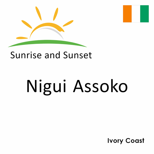 Sunrise and sunset times for Nigui Assoko, Ivory Coast