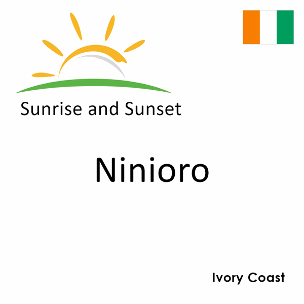 Sunrise and sunset times for Ninioro, Ivory Coast