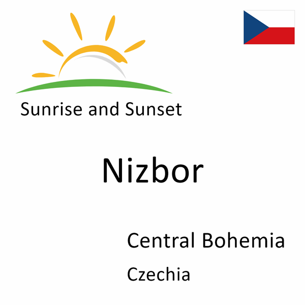 Sunrise and sunset times for Nizbor, Central Bohemia, Czechia