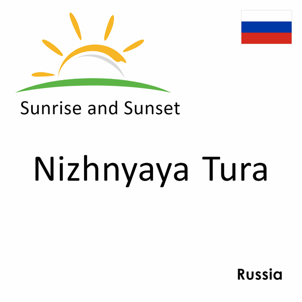 Sunrise and sunset times for Nizhnyaya Tura, Russia