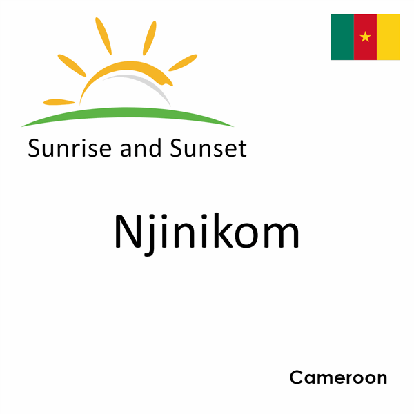 Sunrise and sunset times for Njinikom, Cameroon