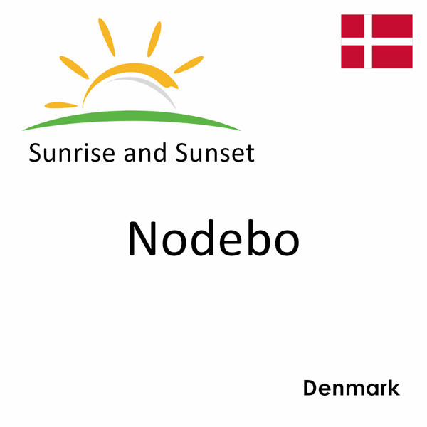 Sunrise and sunset times for Nodebo, Denmark