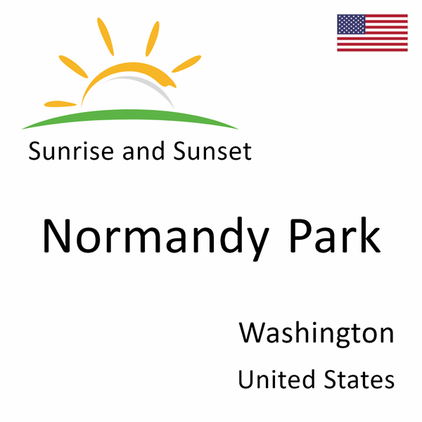 Sunrise and sunset times for Normandy Park, Washington, United States