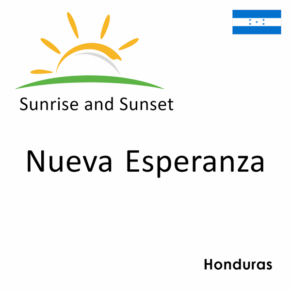 Sunrise and sunset times for Nueva Esperanza, Honduras