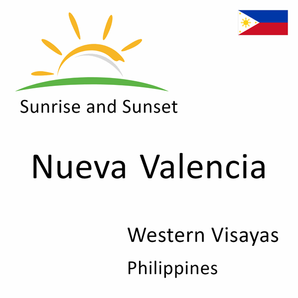 Sunrise and sunset times for Nueva Valencia, Western Visayas, Philippines