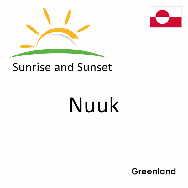 Sunrise and sunset times for Nuuk, Greenland