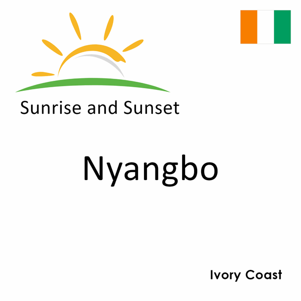 Sunrise and sunset times for Nyangbo, Ivory Coast