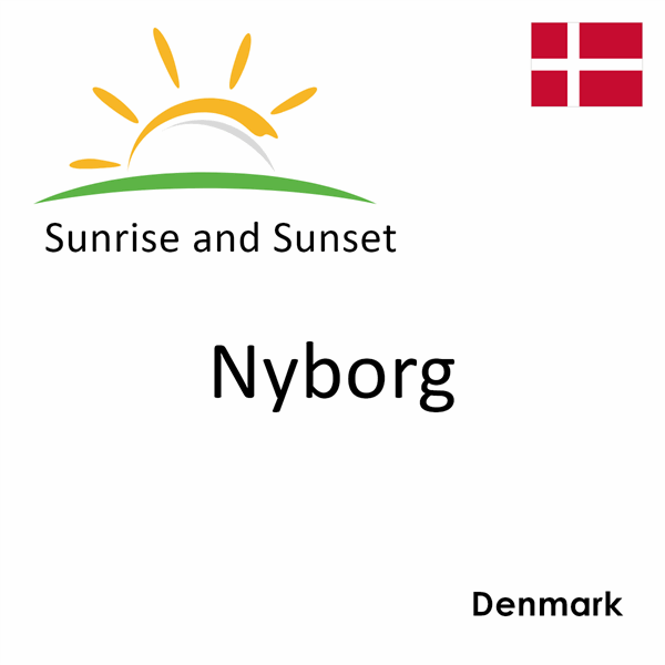 Sunrise and sunset times for Nyborg, Denmark