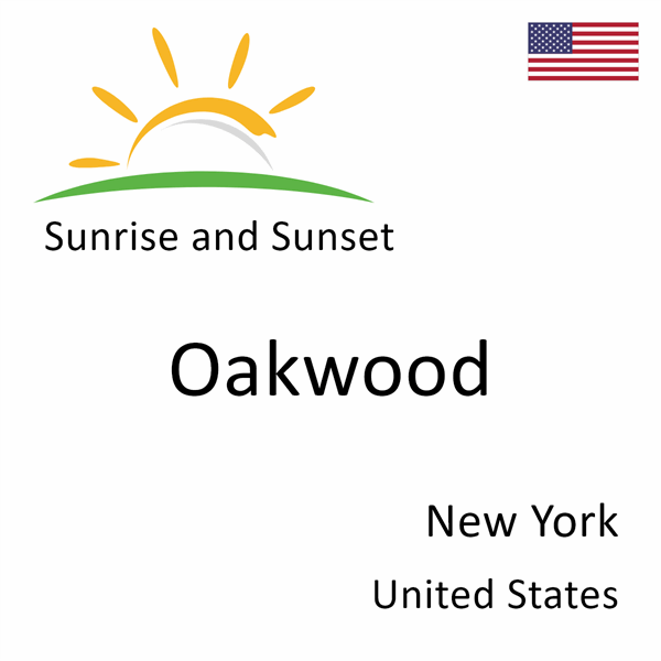 Sunrise and sunset times for Oakwood, New York, United States