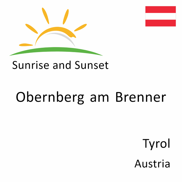 Sunrise and sunset times for Obernberg am Brenner, Tyrol, Austria