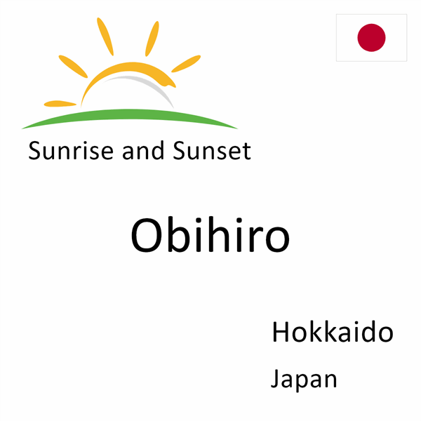 Sunrise and sunset times for Obihiro, Hokkaido, Japan