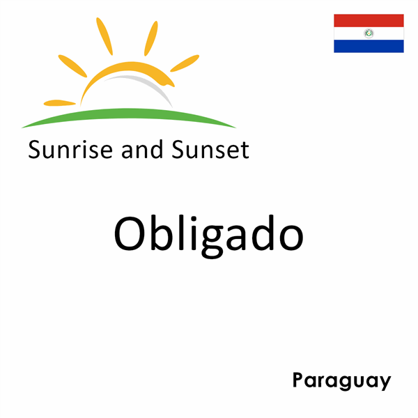 Sunrise and sunset times for Obligado, Paraguay