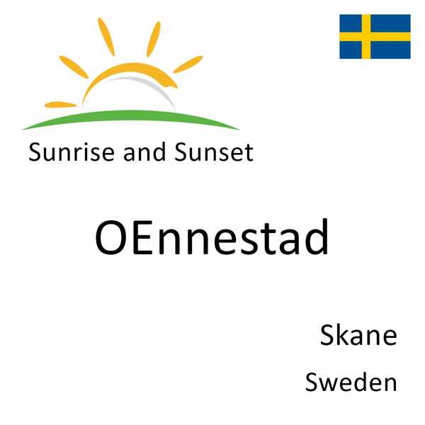 Sunrise and sunset times for OEnnestad, Skane, Sweden