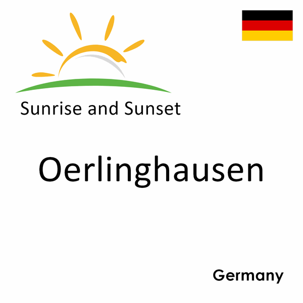 Sunrise and sunset times for Oerlinghausen, Germany