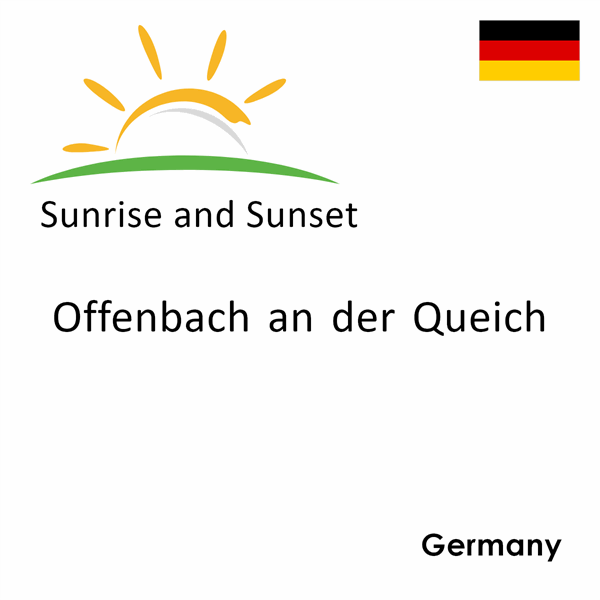 Sunrise and sunset times for Offenbach an der Queich, Germany