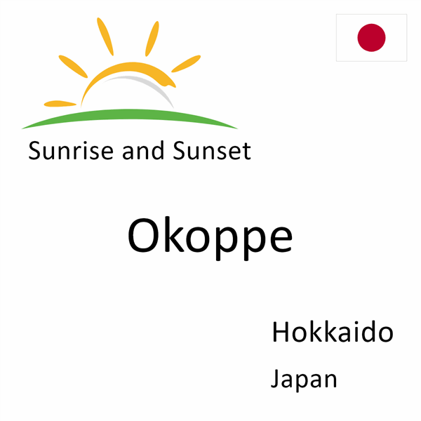 Sunrise and sunset times for Okoppe, Hokkaido, Japan