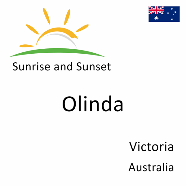 Sunrise and sunset times for Olinda, Victoria, Australia