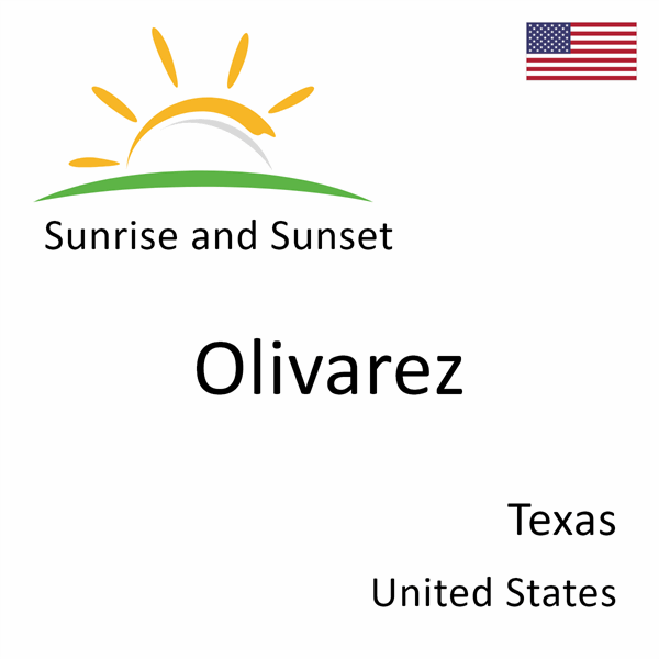 Sunrise and sunset times for Olivarez, Texas, United States