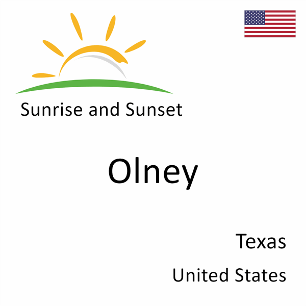 Sunrise and sunset times for Olney, Texas, United States