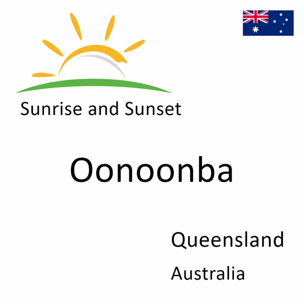 Sunrise and sunset times for Oonoonba, Queensland, Australia