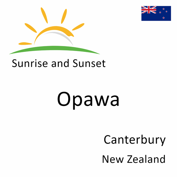 Sunrise and sunset times for Opawa, Canterbury, New Zealand