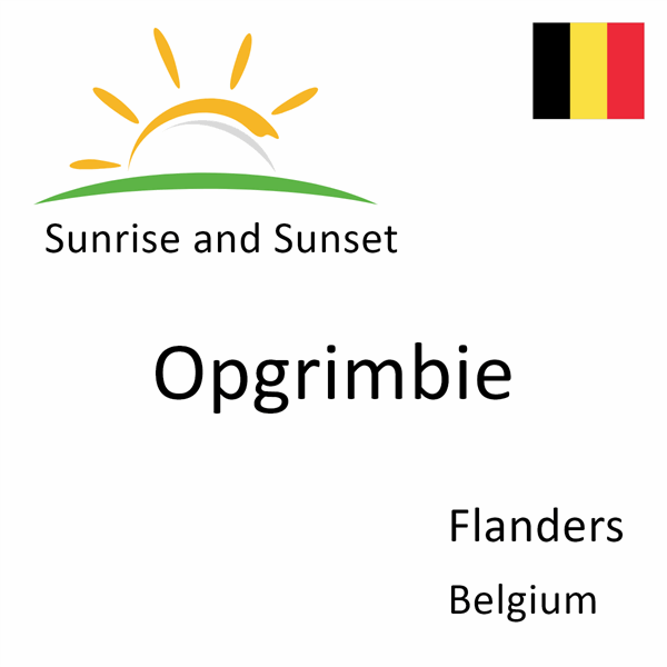 Sunrise and sunset times for Opgrimbie, Flanders, Belgium