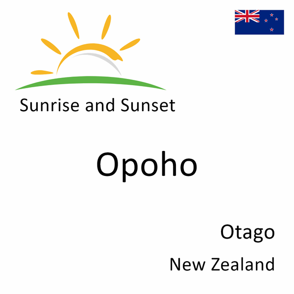 Sunrise and sunset times for Opoho, Otago, New Zealand