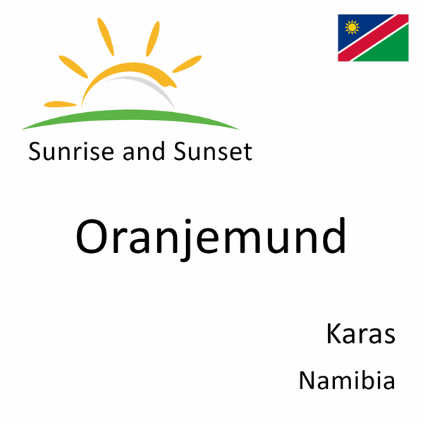 Sunrise and sunset times for Oranjemund, Karas, Namibia