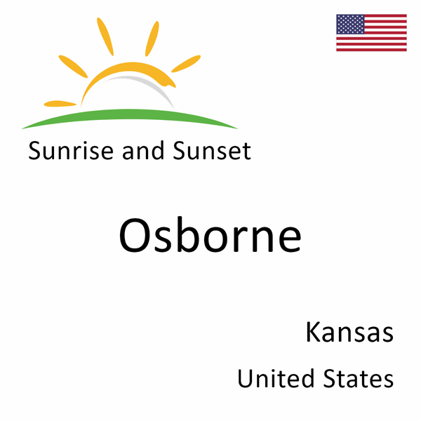 Sunrise and sunset times for Osborne, Kansas, United States