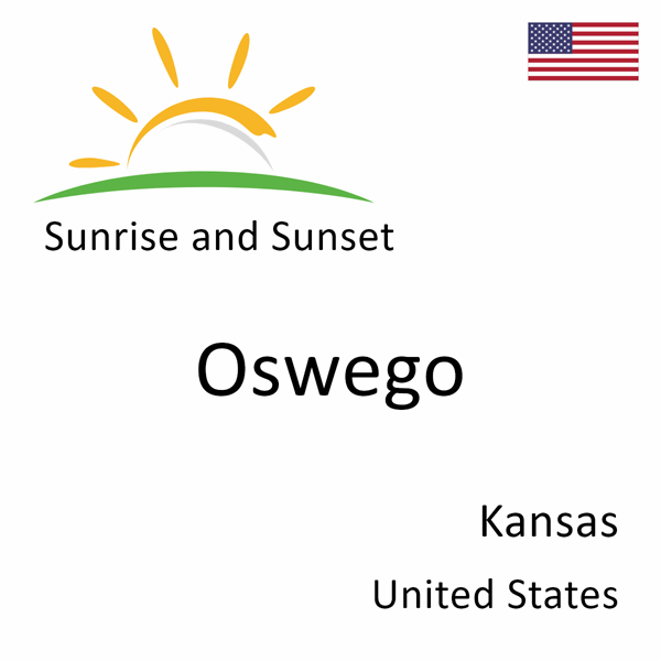 Sunrise and sunset times for Oswego, Kansas, United States