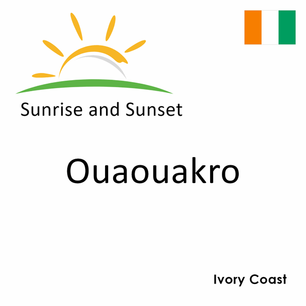 Sunrise and sunset times for Ouaouakro, Ivory Coast