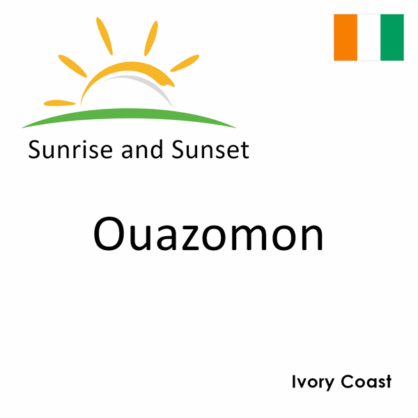 Sunrise and sunset times for Ouazomon, Ivory Coast