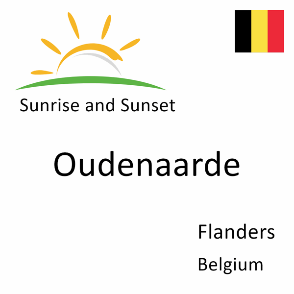 Sunrise and sunset times for Oudenaarde, Flanders, Belgium