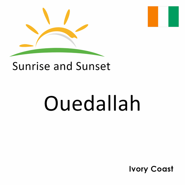 Sunrise and sunset times for Ouedallah, Ivory Coast