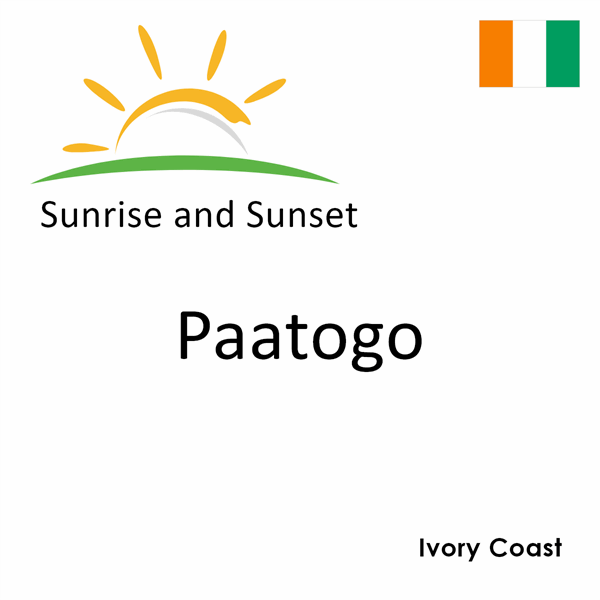 Sunrise and sunset times for Paatogo, Ivory Coast