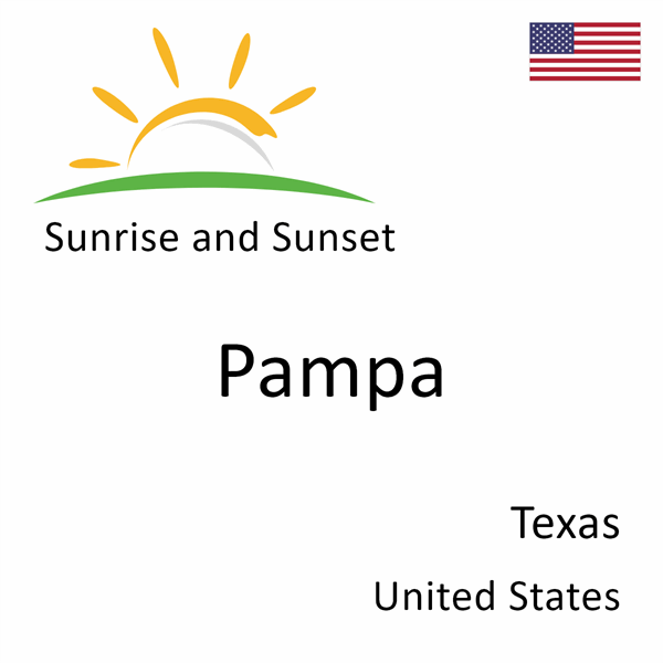 Sunrise and sunset times for Pampa, Texas, United States