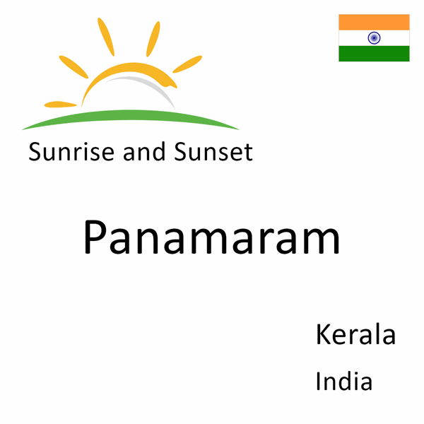 Sunrise and sunset times for Panamaram, Kerala, India