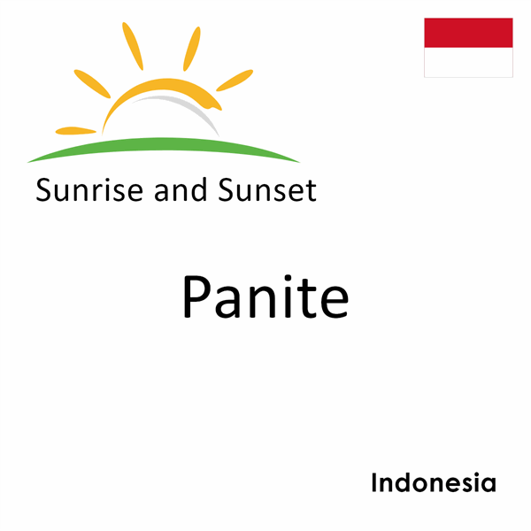 Sunrise and sunset times for Panite, Indonesia